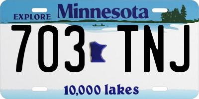 MN license plate 703TNJ