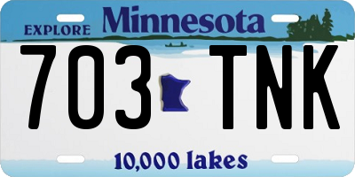 MN license plate 703TNK