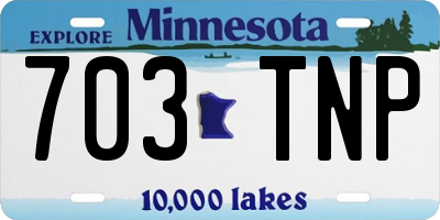 MN license plate 703TNP