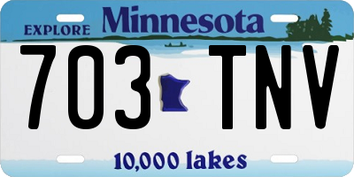 MN license plate 703TNV