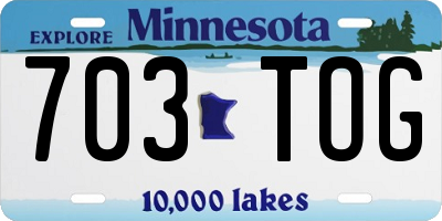 MN license plate 703TOG