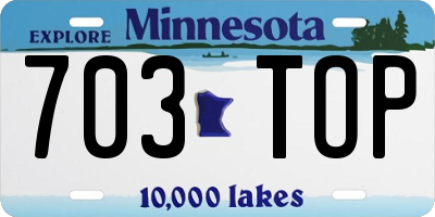 MN license plate 703TOP