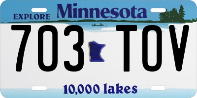 MN license plate 703TOV