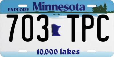 MN license plate 703TPC