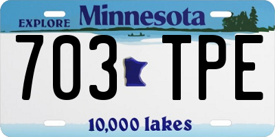 MN license plate 703TPE
