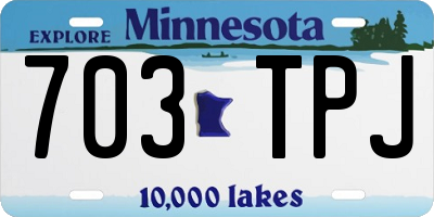 MN license plate 703TPJ