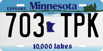 MN license plate 703TPK