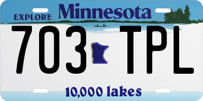 MN license plate 703TPL