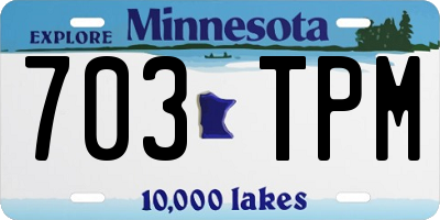 MN license plate 703TPM