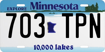 MN license plate 703TPN