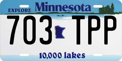 MN license plate 703TPP