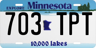 MN license plate 703TPT
