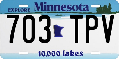 MN license plate 703TPV