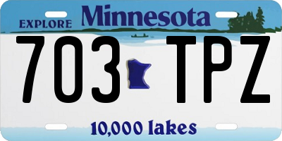 MN license plate 703TPZ