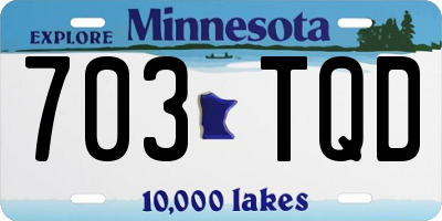 MN license plate 703TQD