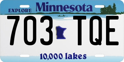 MN license plate 703TQE