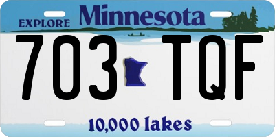 MN license plate 703TQF