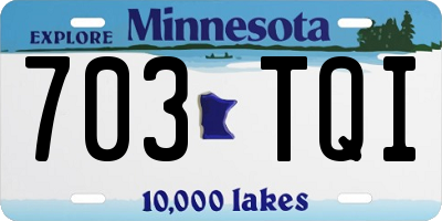 MN license plate 703TQI
