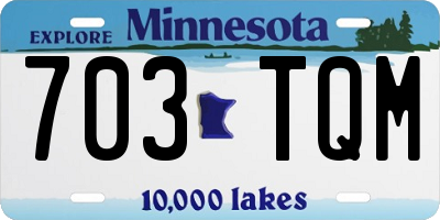 MN license plate 703TQM