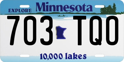 MN license plate 703TQO