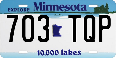 MN license plate 703TQP