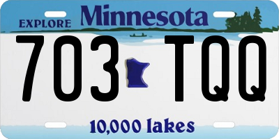 MN license plate 703TQQ