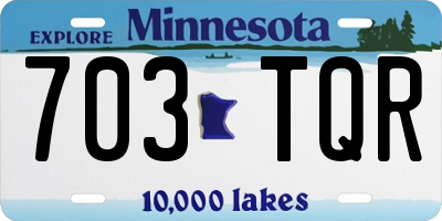 MN license plate 703TQR