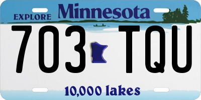 MN license plate 703TQU