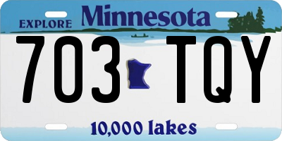 MN license plate 703TQY