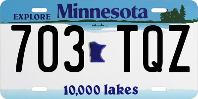 MN license plate 703TQZ