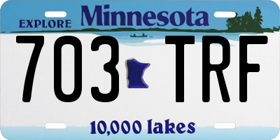 MN license plate 703TRF