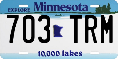 MN license plate 703TRM
