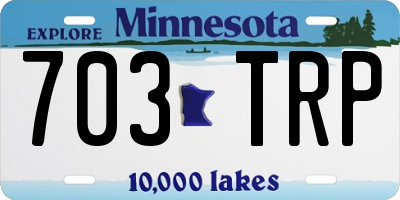 MN license plate 703TRP