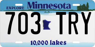 MN license plate 703TRY