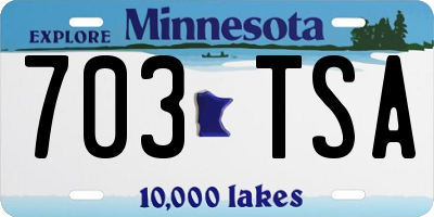 MN license plate 703TSA