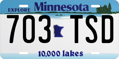 MN license plate 703TSD