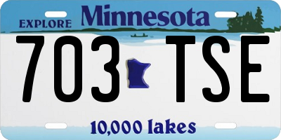 MN license plate 703TSE