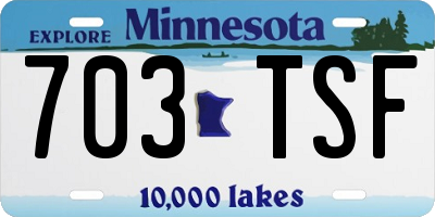 MN license plate 703TSF