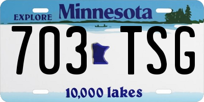 MN license plate 703TSG