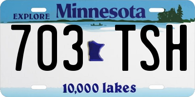 MN license plate 703TSH