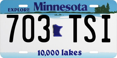 MN license plate 703TSI