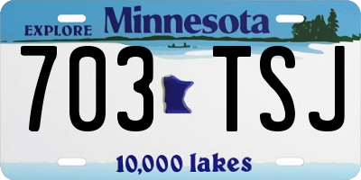 MN license plate 703TSJ