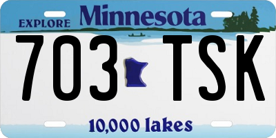 MN license plate 703TSK