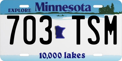 MN license plate 703TSM