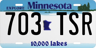 MN license plate 703TSR