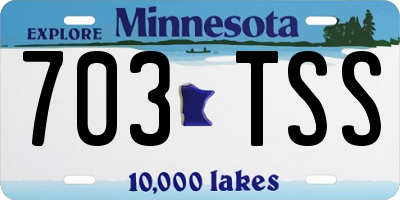 MN license plate 703TSS