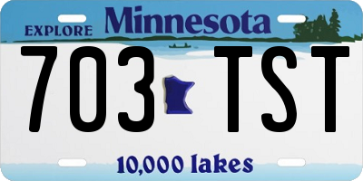 MN license plate 703TST
