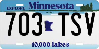 MN license plate 703TSV