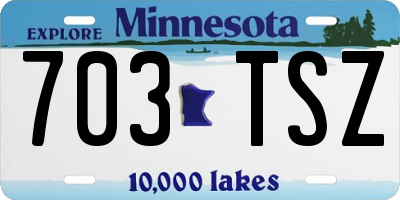MN license plate 703TSZ