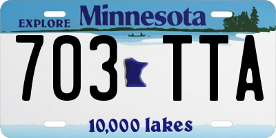 MN license plate 703TTA